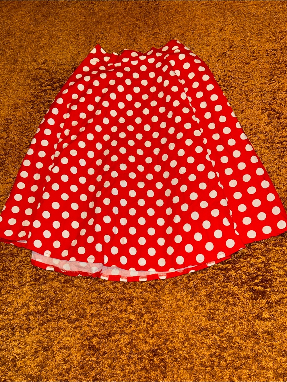 Women's Red Polka Dot Circle Skirt
